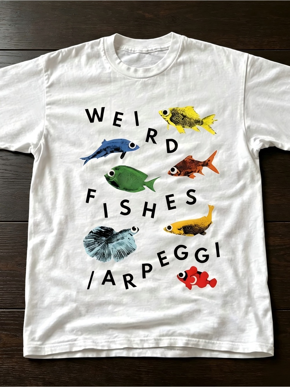 Weird Fishes Arpeggi Fish Graphic Tee White Unisex Shirt